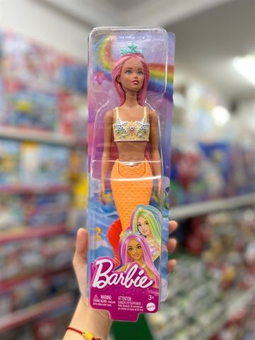  Búp bê  HRR05 Dreamtopia Barbie , Mermaid Doll Peach 
