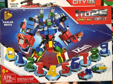  Bộ lắp ráp 12 trong 1 570 mảnh ghép Digital Robot 633021 