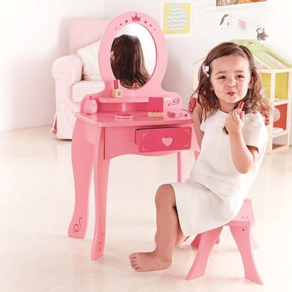 Bộ Đồ Chơi HAPE Bàn Trang Điểm Màu Hồng E8350A