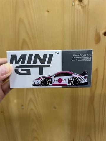  Xe mô hình MINI GT Nissan LB-Super Silhouette Silvia S15 2023 SEMA Auto Finesse (RHD) 