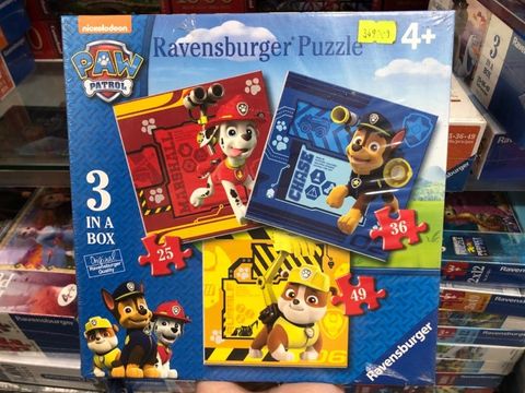  RV07057 2 Xếp hình puzzle Paw Patrol 3 bộ 3 bộ 25/36/49 mảnh Ravensburger 