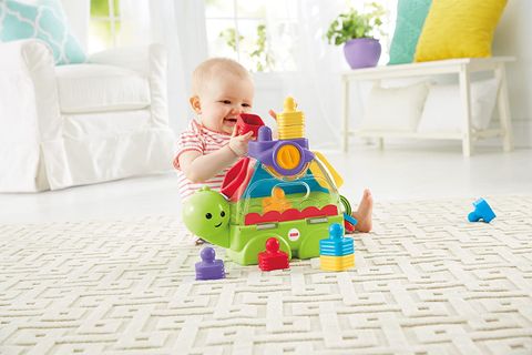  Fisher Price Đồ chơi cho bé 1 tuổi - xếp chồng và thả khối rùa con CMY20 