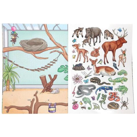  Sách hình dán động vật Animal World TOPMODEL 