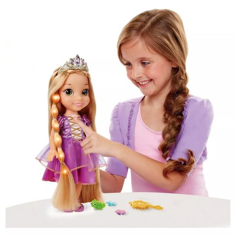  Búp bê Tóc Mây Disney Tangled Glow & Style Rapunzel Toddler Doll 