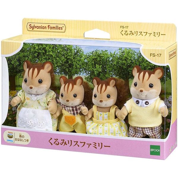 Gia Đình Sóc Walnut 23win11 FS-17 Walnut Squirrel Family