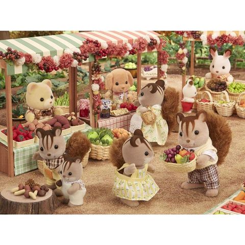  Gia Đình Sóc Walnut Sylvanian Families FS-17 Walnut Squirrel Family 