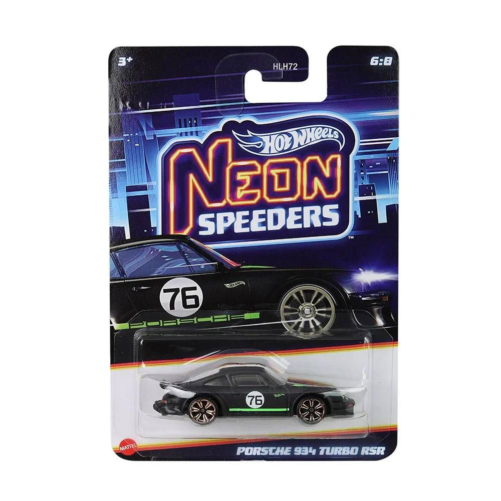  Xe mô hình HLH72/JCB05 Hot Wheels Neon Speeders - PORSCHE 934 TURRBO RSR 