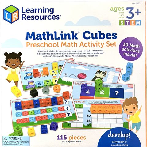  Đồ chơi học tâp Learning Resources MathLink Cubes PreK Activity Set 