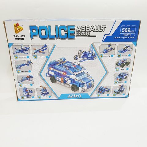  Lắp ráp 12 trong 1 Police Assault Car Panlos Brick 633015 