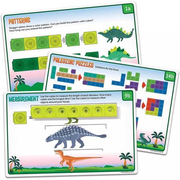  Learning Resources MathLink Cubes Kindergarten Math Activity Set: Dino Time! 