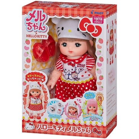  Búp bê Mell-chan Doll diện váy Hello Kitty 