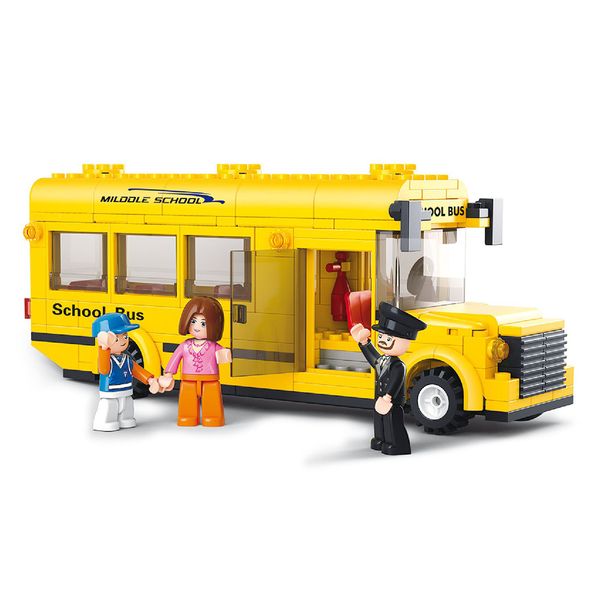 Bộ lắp ráp xe buýt trường học nhỏ Sluban M38-B0507