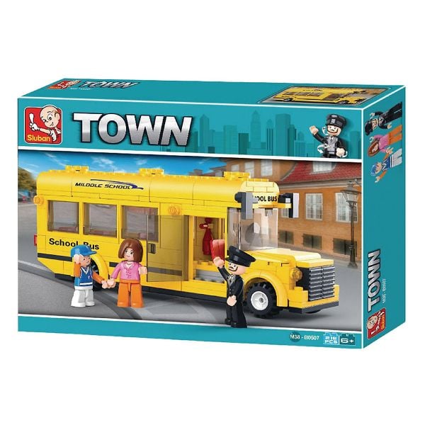 Bộ lắp ráp xe buýt trường học nhỏ Sluban M38-B0507