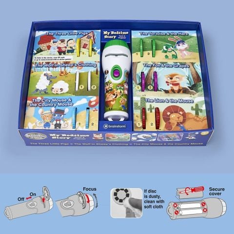  Đồ chơi đèn pin kể chuyện Brainstorm E2081 My Bedtime Story Torch & Projector 