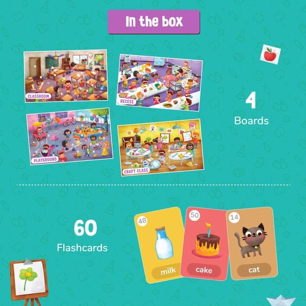 BLM0027 Bộ thẻ tiếng Anh Đồ vật quanh em Chủ đề Nhà trường