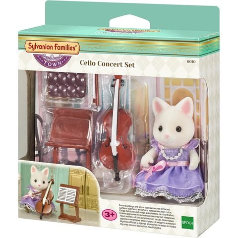  Nghệ Sĩ Cello Mèo Lụa Sylvanian Families EP-6010 Cello Concert Set 