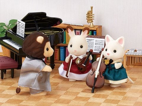  Nghệ Sĩ Cello Mèo Lụa Sylvanian Families EP-6010 Cello Concert Set 