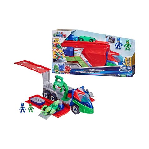  tại 23win PJ Launching Seeker Preschool Toy, Transforming Vehicle Playset with 2 Cars, 2 Action Figures 