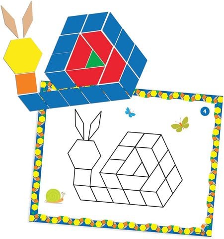  Đồ chơi trí tuệ LEARNING RESOURCES 6134 PATTERN BLOCK Activity Center 