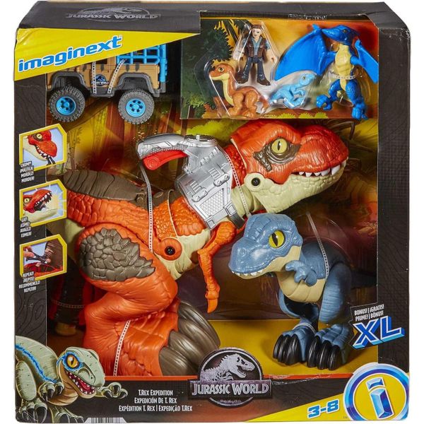 Mô hình Khủng long Imaginext Jurassic World Rex Expedition – Đồ