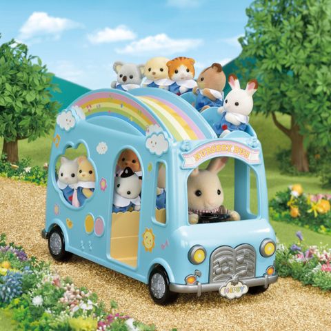  Đồ chơi Xe Bus Sylvanian Family Kindergarten Bus Calico Critters Toy S-62 