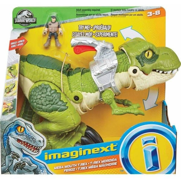 Đồ chơi khủng long Fisher-Price Imaginext Jurassic World Mega Mouth T.rex Dinosaur Toy cao 35cm.1