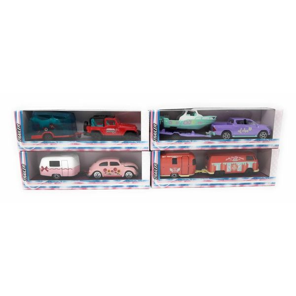 Xe Mô Hình MAJORETTE Pink Drivez Trailer Display