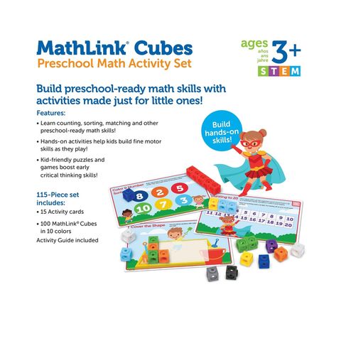  Đồ chơi học tâp Learning Resources MathLink Cubes PreK Activity Set 