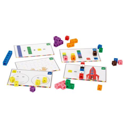  Đồ chơi giáo dục Learning Resources Early Math MathLink Cube Activity Set 
