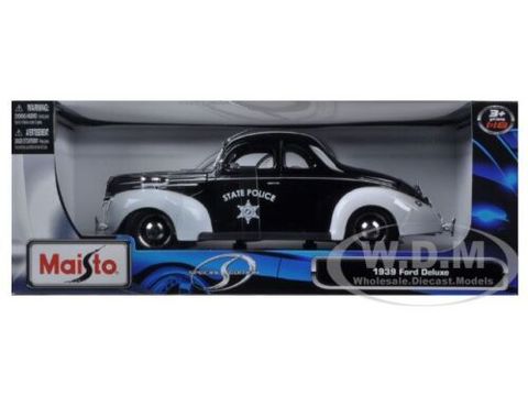  31366 - 1:18 1939 FORD DELUXE POLICE( ĐEN) 