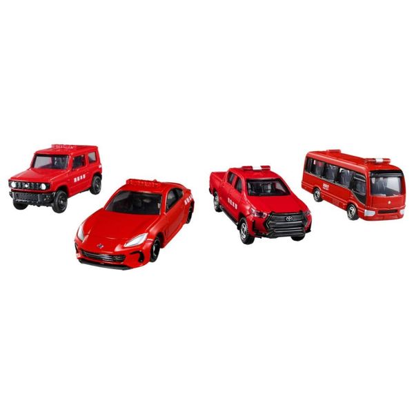 Set 4 xe Tomica Fire Engine Collection Diecast Scale Model Car.1