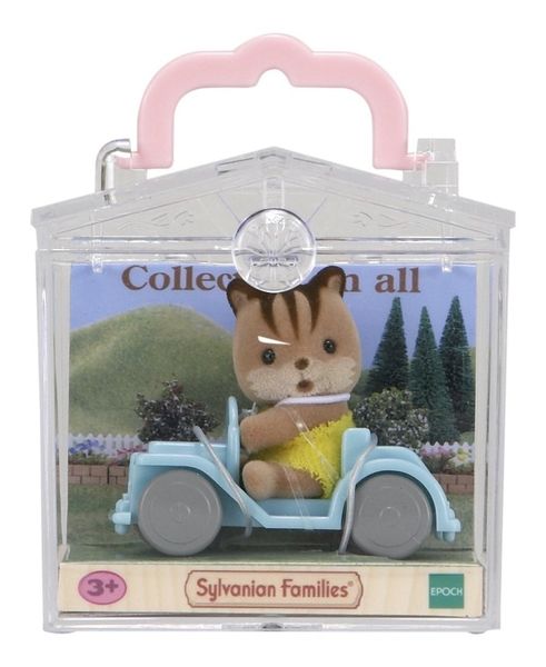 Squirrel on Car Baby Carry Case Sylvanian Families