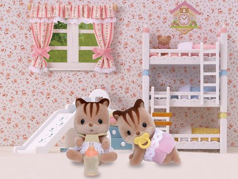  Sóc nâu sinh đôi Walnut Squirrel Twins Sylvanian Families 3218 