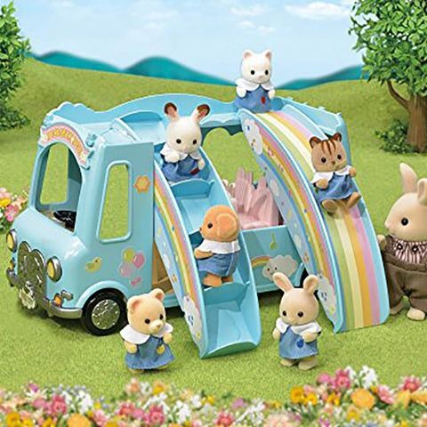  Đồ chơi Xe Bus Sylvanian Family Kindergarten Bus Calico Critters Toy S-62 