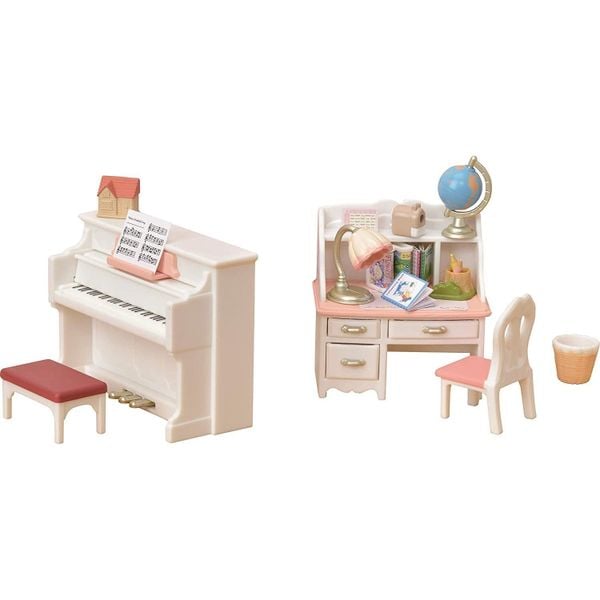Bộ bàn học và đàn Piano Sylvanian Families 5284 Piano & Desk Set