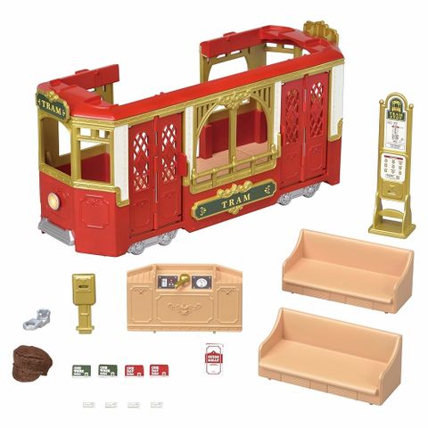  Sylvanian Families Town EP-6007 Ride Along Tram Gift Set 