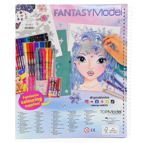  TM411240 BST thiết kế Create Your Fantasy Face Colouring Book Topmodel 