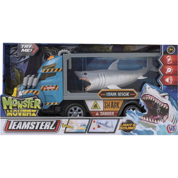  23win08 com xe tải Monster Moverz cứu hộ cá mập có âm thanh và đèn Teamsterz 
