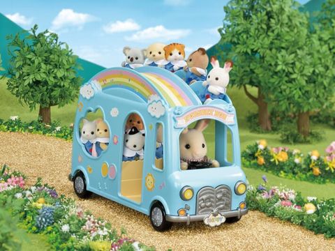  Đồ chơi Xe Bus Sylvanian Family Kindergarten Bus Calico Critters Toy S-62 