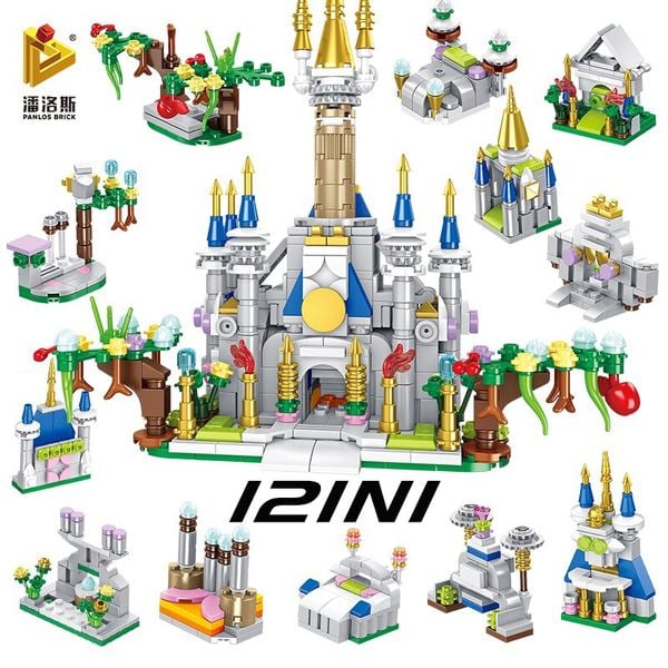 Đồ Chơi Lắp Ráp Lâu Đài Castle Paradise Panlos Brick 607 chi tiết 633056