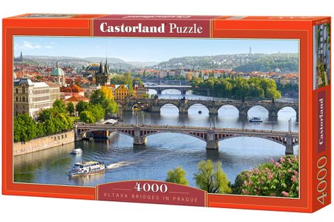  C400096 23win08 com ghép hình puzzle Vltava Bridges In Prague 4000 mảnh Castorland 