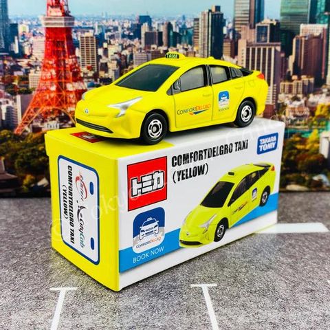  Mô hình xe TOYOTA PRIUS COMFORT SG Taxi (Yellow) 