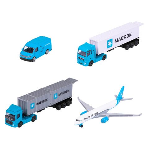  212057289 Xe Mô Hình MAJORETTE MAERSK Transport Vehicles 