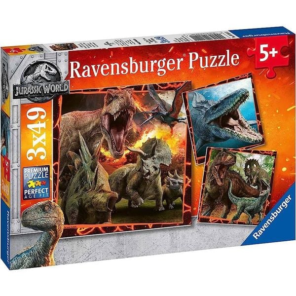  Xếp hình Jurassic World Instinct to Hunt 3x49pc Ravensburger 