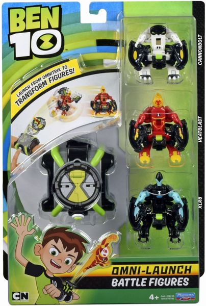  Omni Launch Battle Figures, Heat Blast, Cannon Bolt and XLR8 