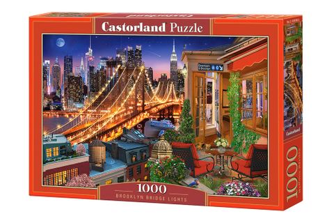  Xếp hình puzzle ánh sáng về đêm cầu Brooklyn 1000 mảnh CASTORLAND C-104598 