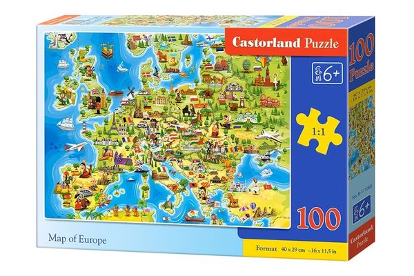 Xếp hình puzzle bản đồ của Châu Âu 100 mảnh CASTORLAND B-111060 