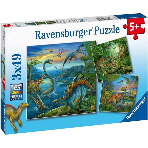  RV09317 5 Bộ xếp hình puzzle Ravensburger Dinosaur Fascination 3 bộ 49 mảnh 09317 5-5+-3 bộ 49 mảnh-Puzzle Children-300k 