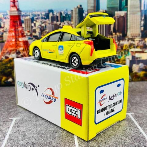  Mô hình xe TOYOTA PRIUS COMFORT SG Taxi (Yellow) 