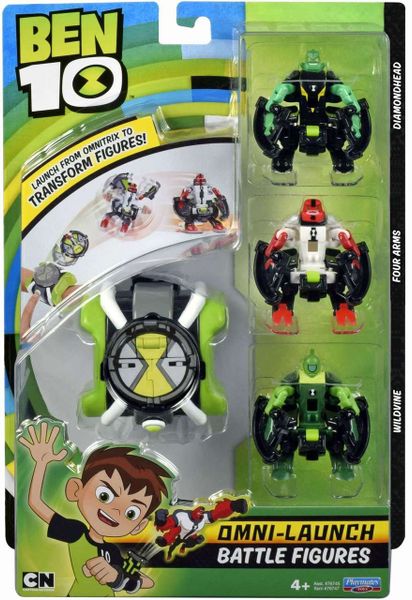  Omni Launch Battle Figures, Four Arms, Diamondhead and Wild Vine 